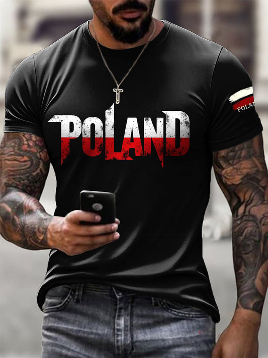 Męska koszulka retro patriot casual