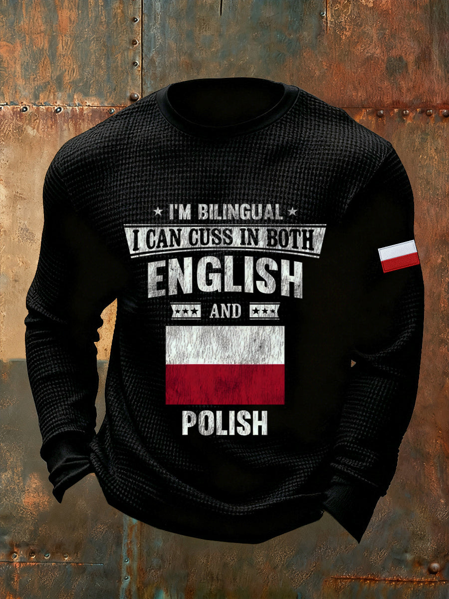 Męskie Vintage Fashion Casual z długim rękawem