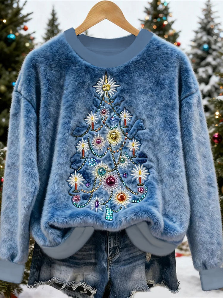 Damska choinka z nadrukiem Casual Top