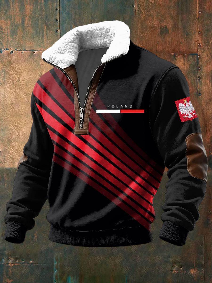 Retro Gradient Pasiasty Patchwork Lambswool Pullover