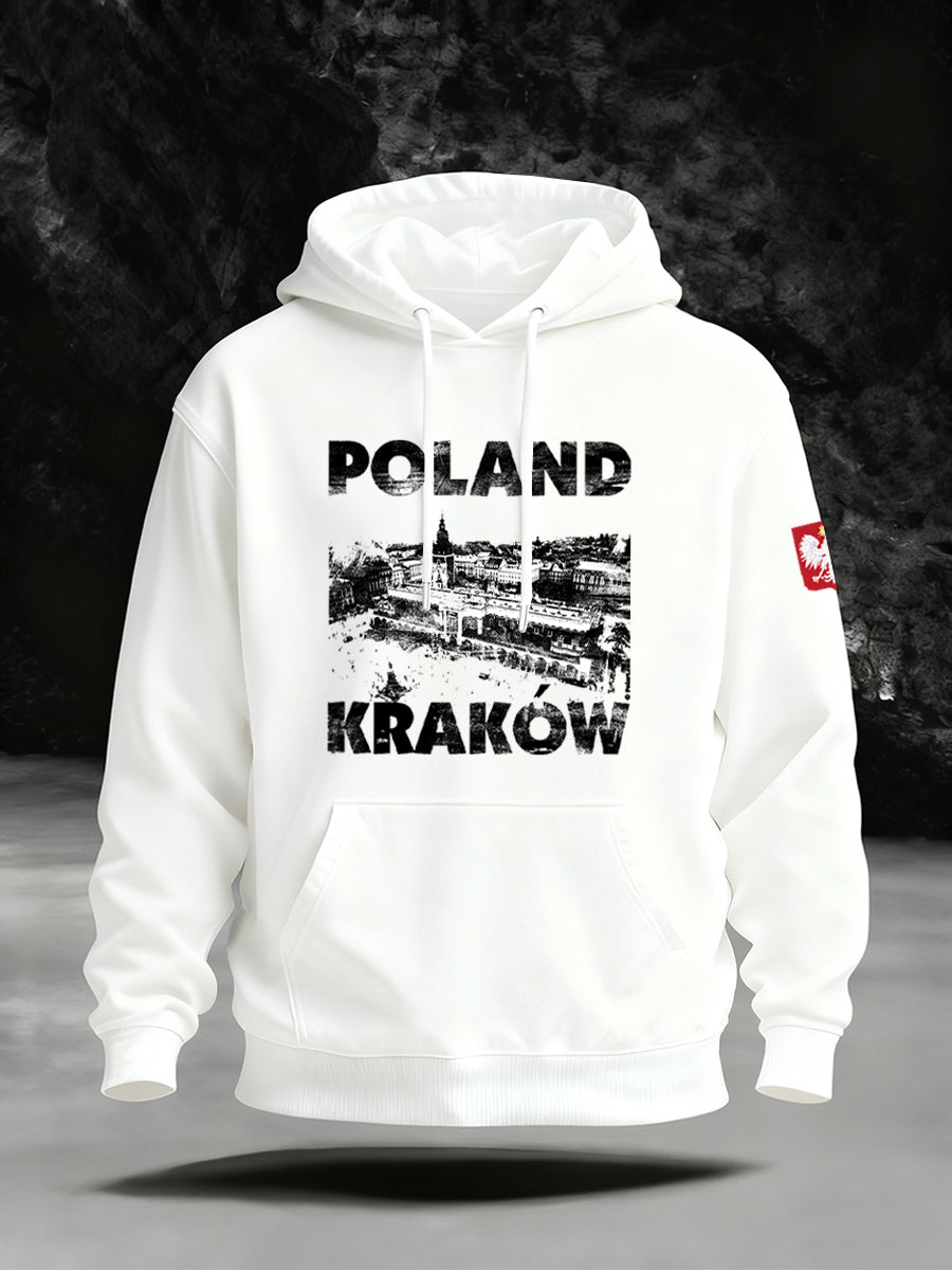 Męska bluza z kapturem w stylu vintage na co dzień