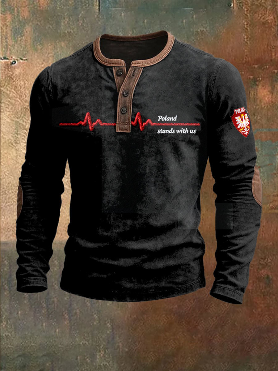 Męska bluza patchworkowa Polska stoi z naszym designem