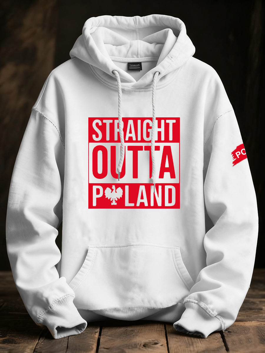 Męska moda vintage Casual Bluza z kapturem