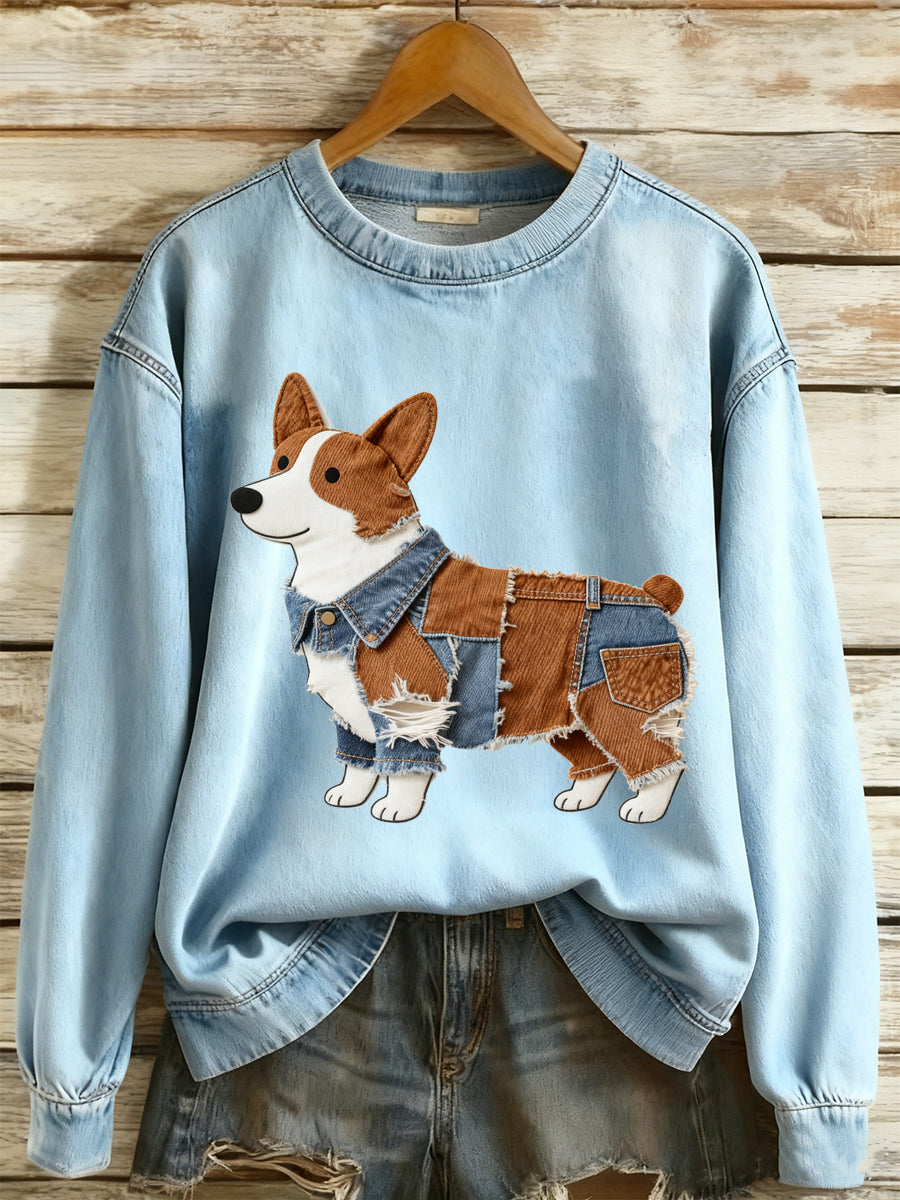 Damska bluza z długim rękawem Cowboy Collage Animal