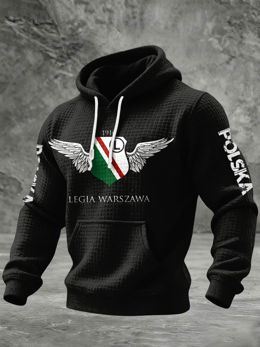 Retro Polska Warszawa Klub piłkarski Casual Bluza z kapturem