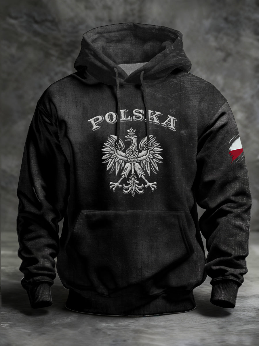 Luźna bluza z kapturem w stylu vintage