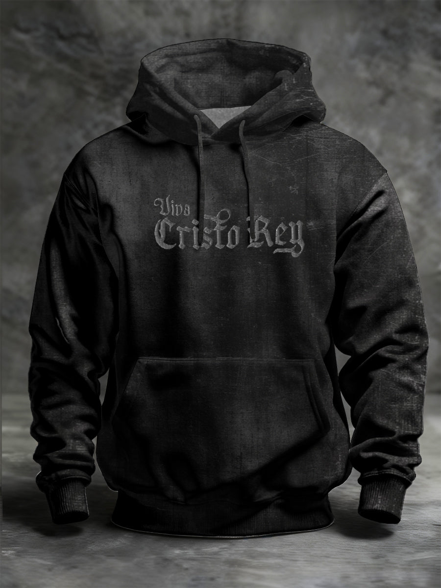 Luźna bluza z kapturem w stylu vintage