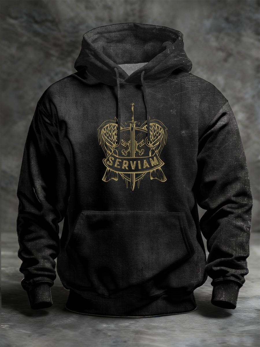 Luźna bluza z kapturem w stylu vintage