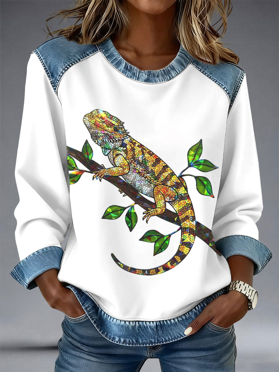 Damskie bluzy jaszczurki