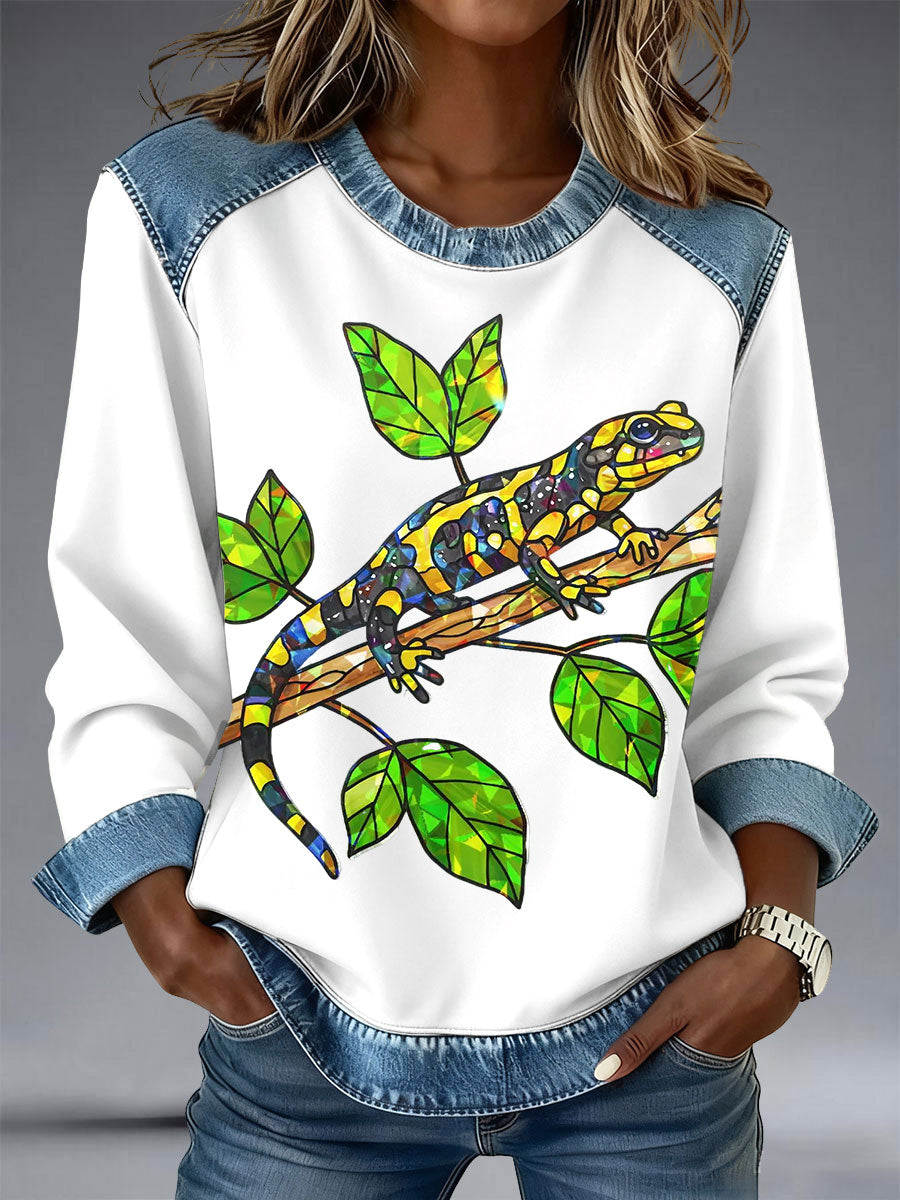 Damskie bluzy jaszczurki