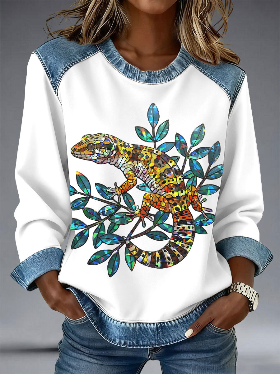 Damskie bluzy jaszczurki