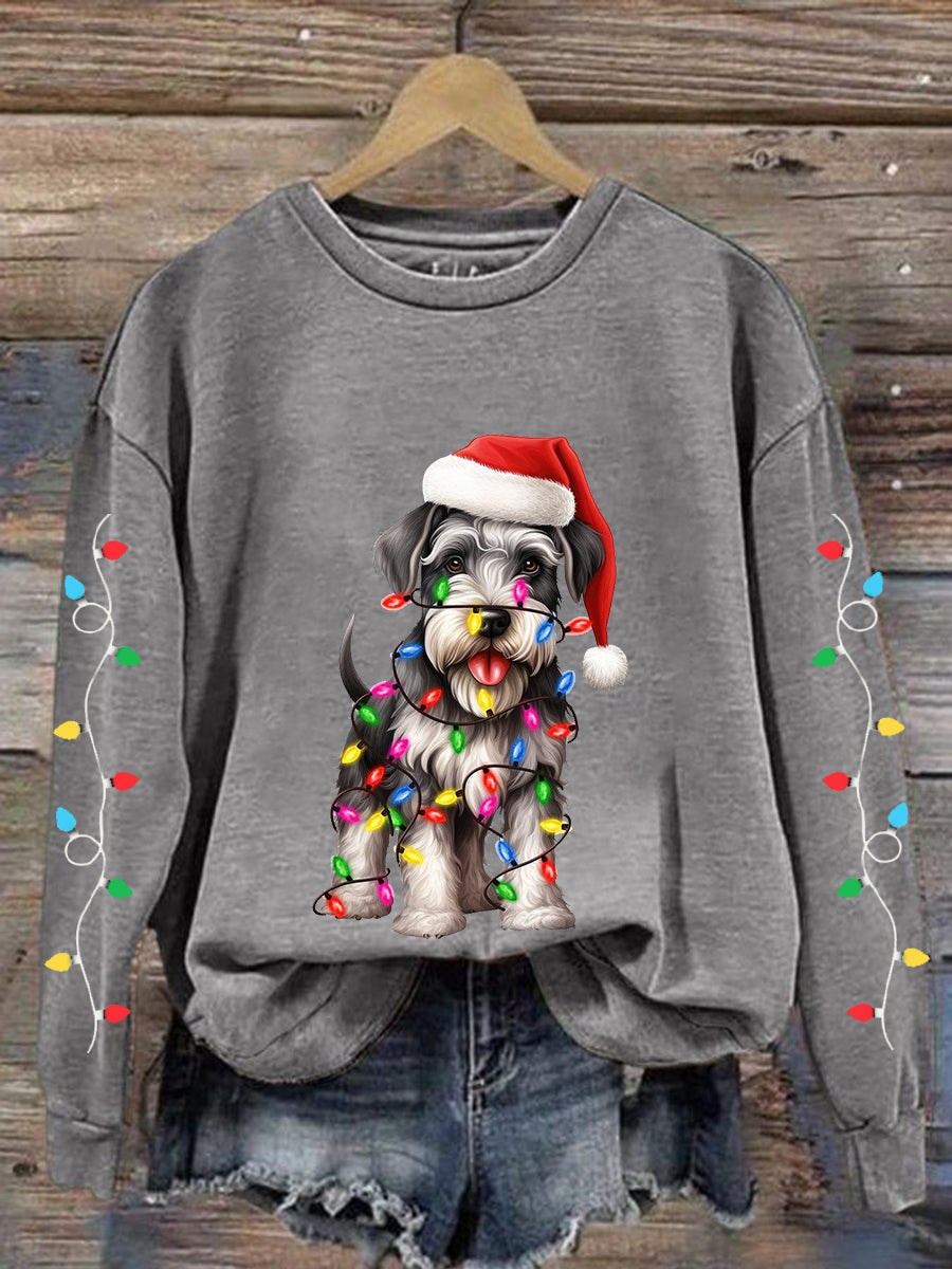 Damska świąteczna bluza z nadrukiem psa