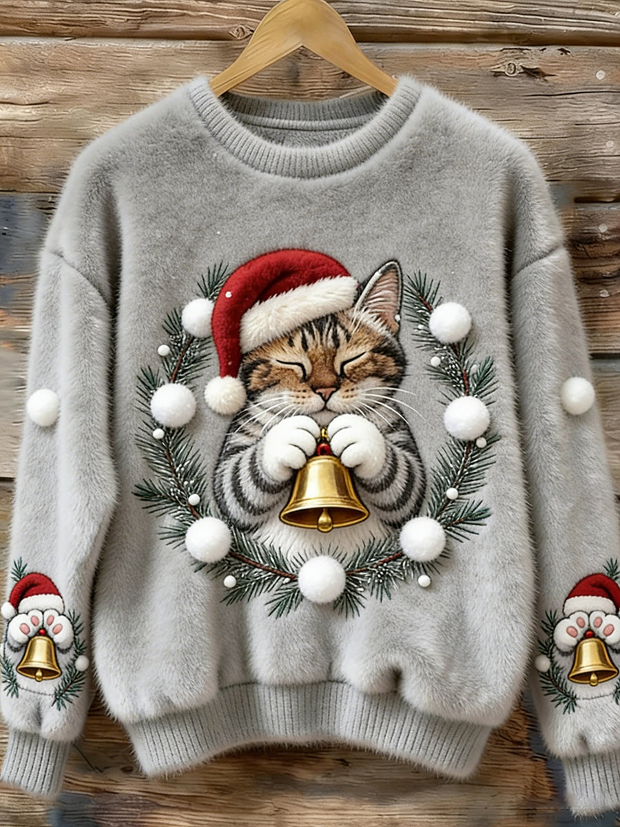 Damski Retro Animal Art Print Wygodny Top flanelowy