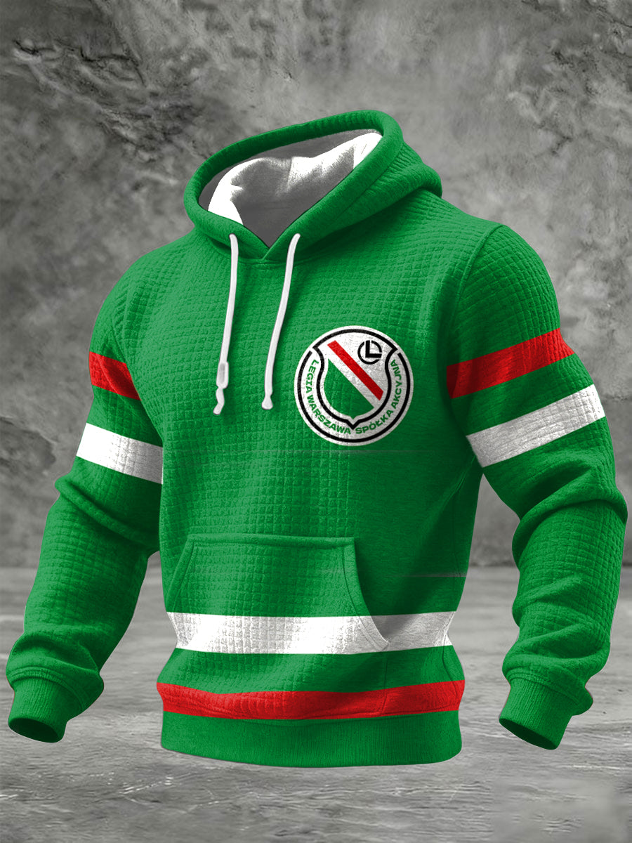 Retro Polski Warszawski Godło Casual Bluza z kapturem