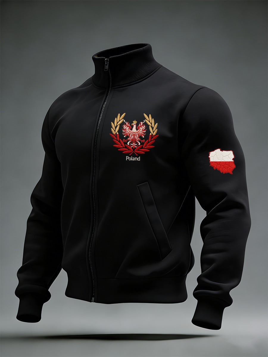 Męska kurtka z długim rękawem z nadrukiem polskim