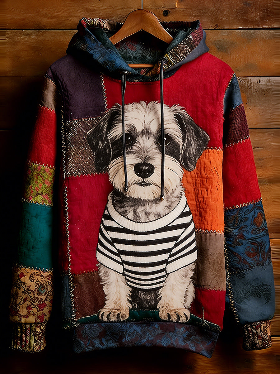 Unisex Retro Animal Art Print Wygodna dorywcza bluza