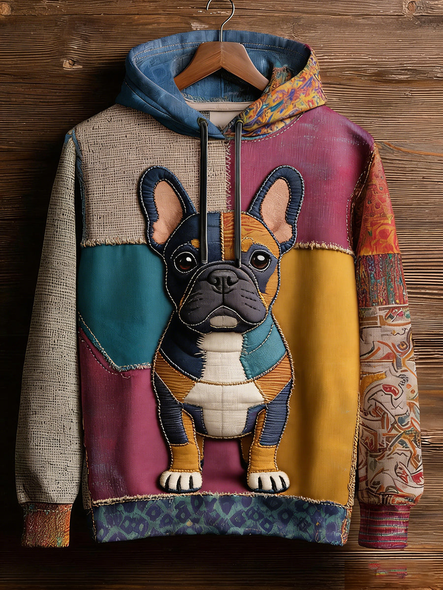 Unisex Retro Animal Art Print Wygodna dorywcza bluza