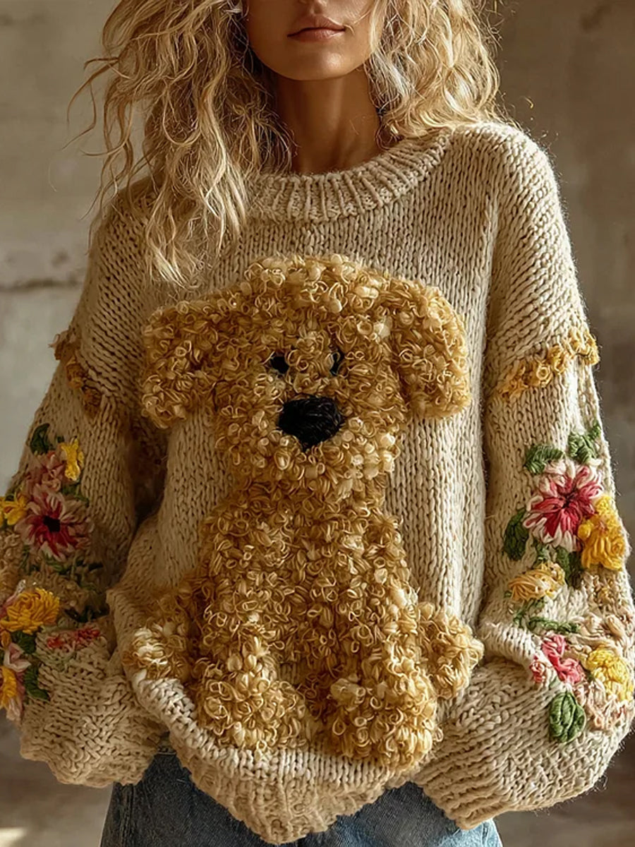 Damska bluza z motywem słodkiego psa