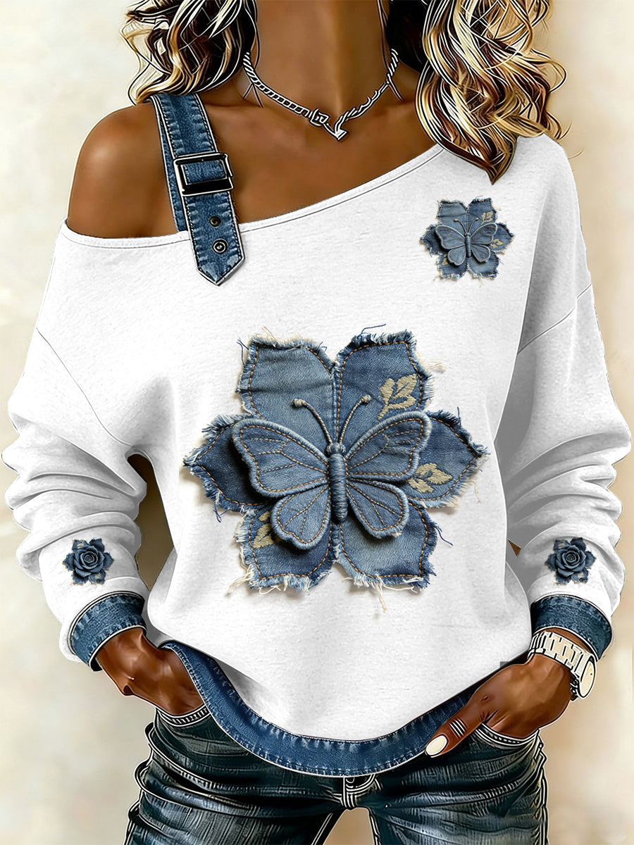 Damska bluza z motywem patchworku w stylu vintage