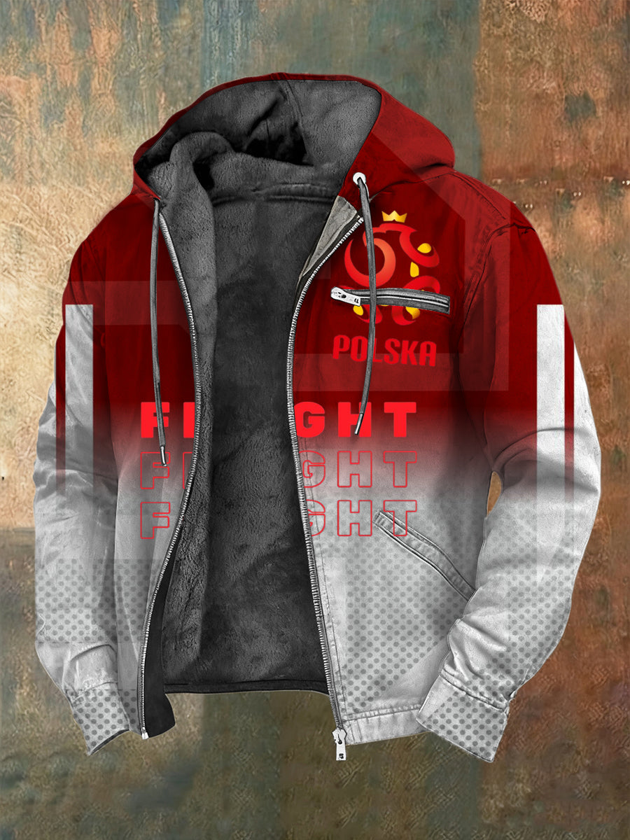 Męska kurtka z napisem Gradient Gradient "Polska Fight"