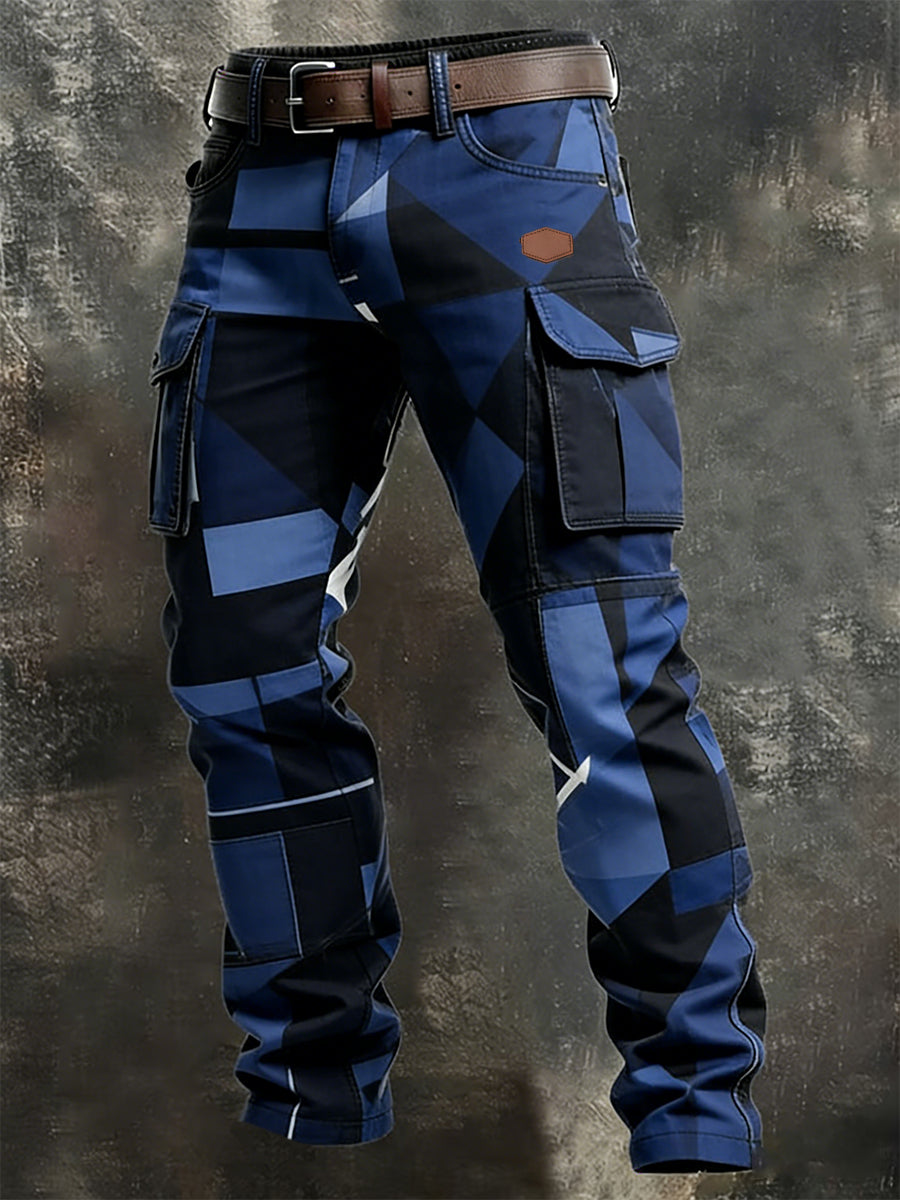 Męskie spodnie robocze retro styl biznesowy na co dzień