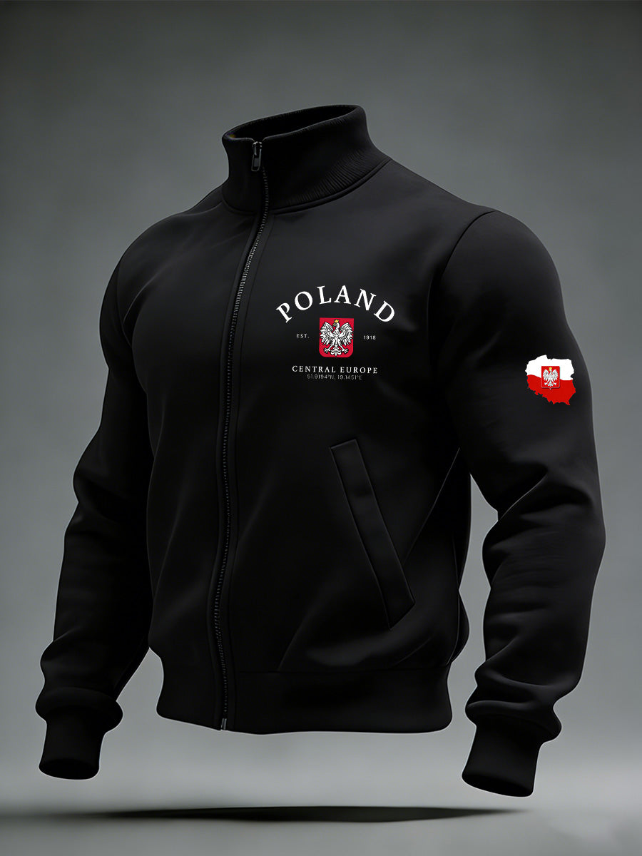 Męska kurtka z nadrukiem polskiej flagi