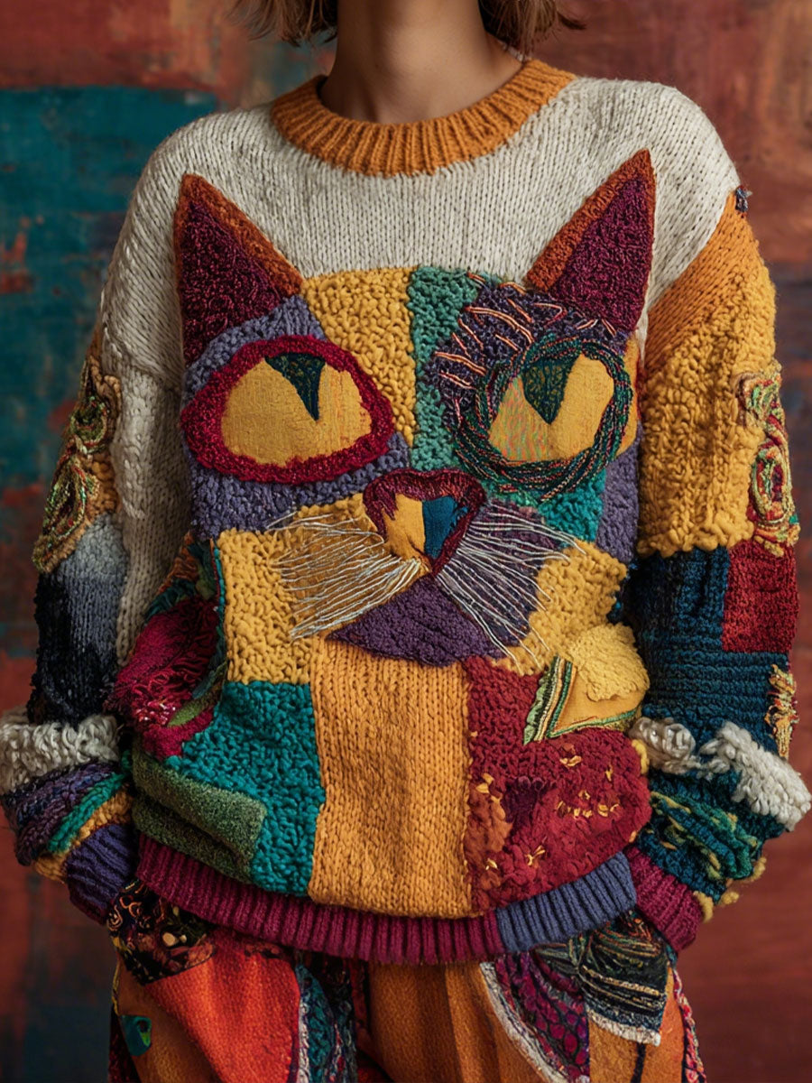 Damskie topy Art Cat Vintage