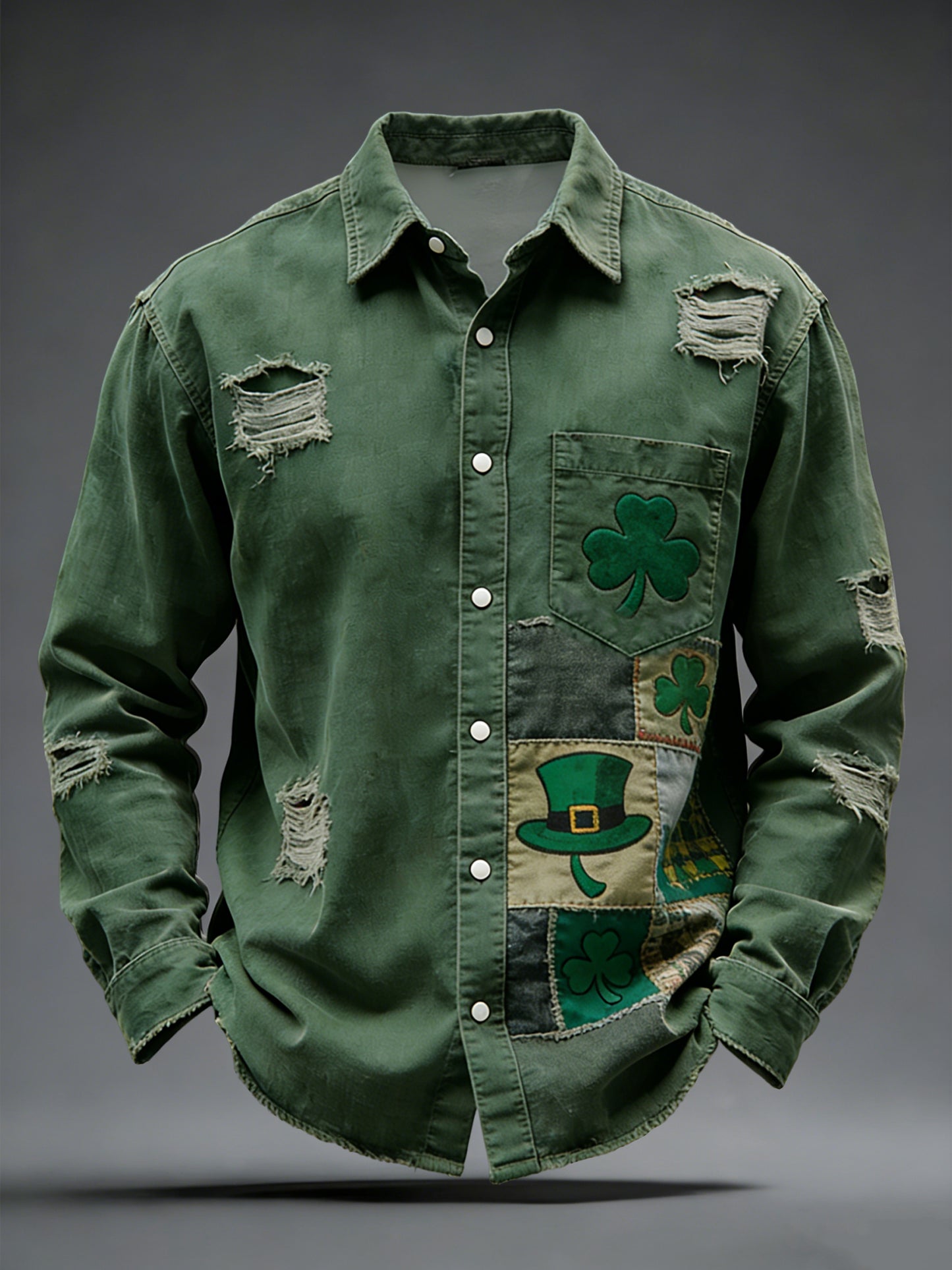 Retro koszula z okazji Dnia Świętego Patryka Shamrock