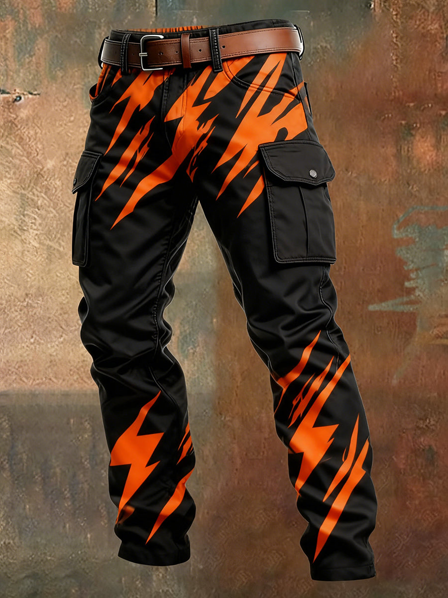 Męskie spodnie robocze retro styl biznesowy na co dzień