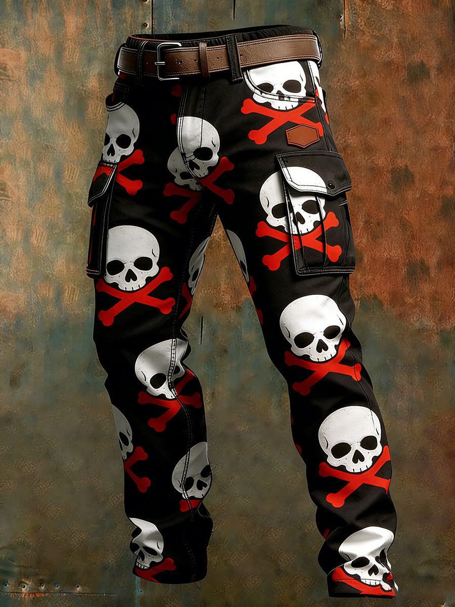 Męskie spodnie robocze retro styl biznesowy na co dzień