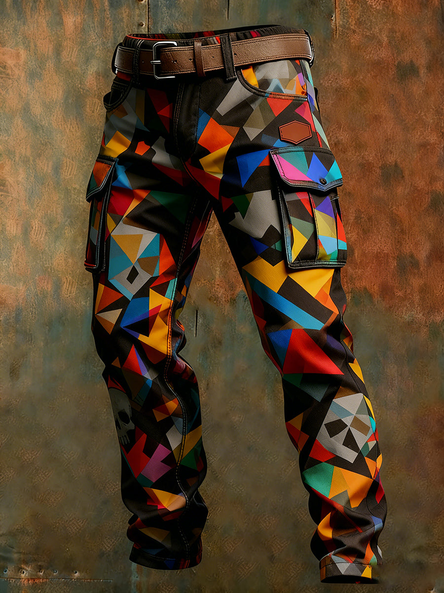 Męskie spodnie robocze retro styl biznesowy na co dzień