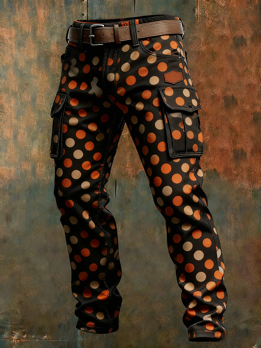 Męskie spodnie robocze retro styl biznesowy na co dzień