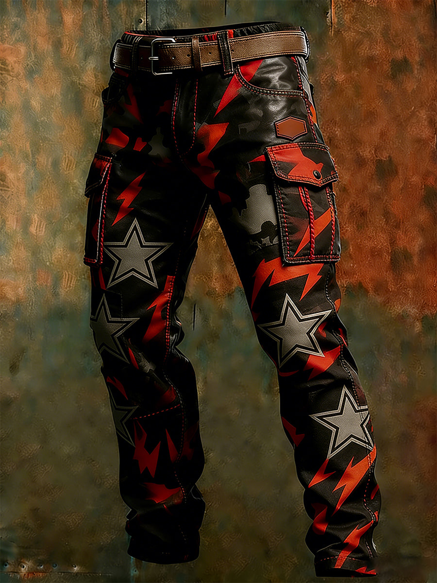 Męskie spodnie robocze retro styl biznesowy na co dzień