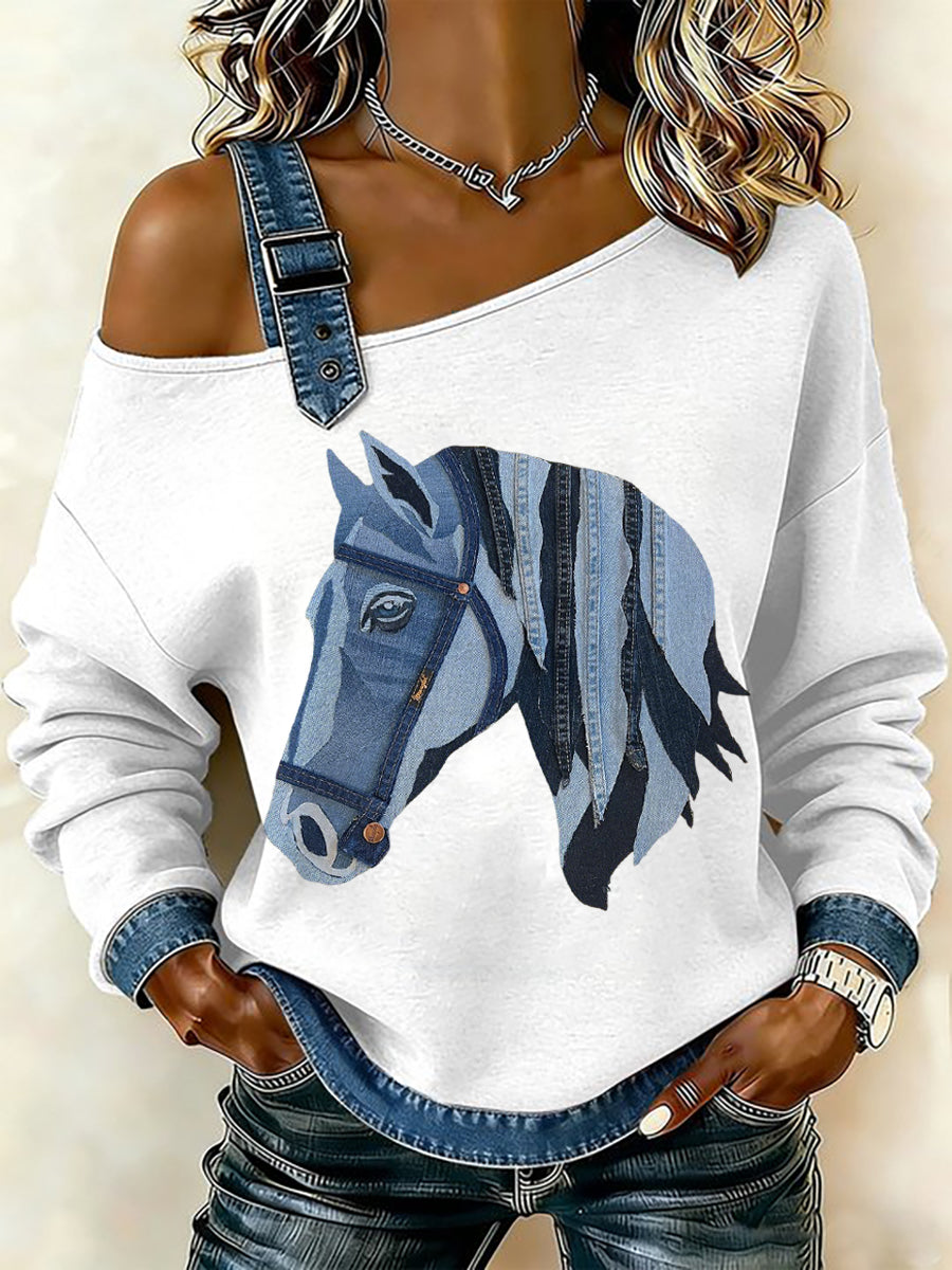 Damski top w stylu konnym