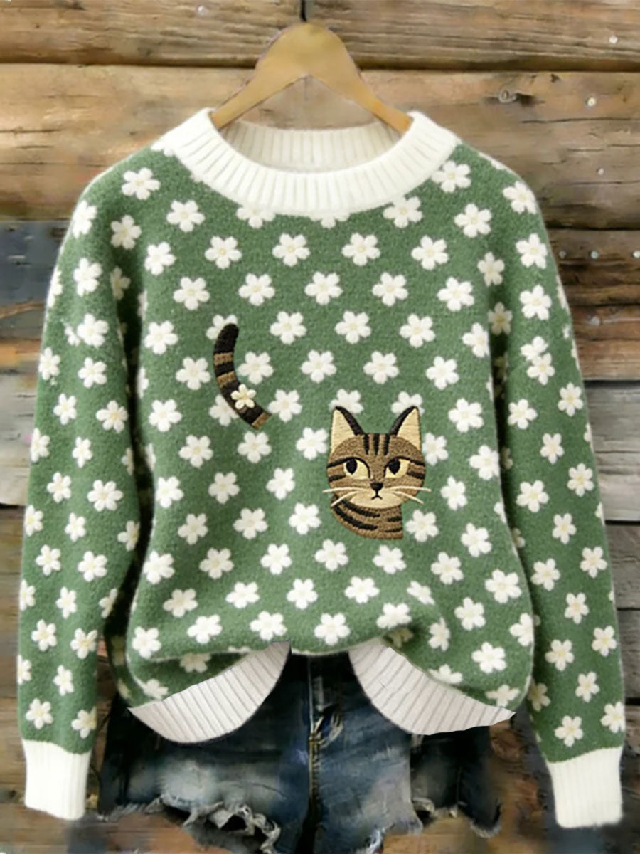 Damska bluza z nadrukiem Cat Art