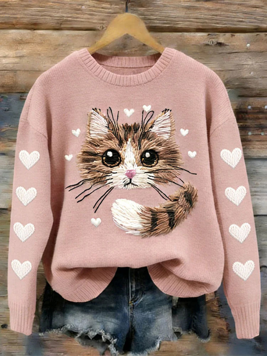 Damska bluza z nadrukiem Cat Art