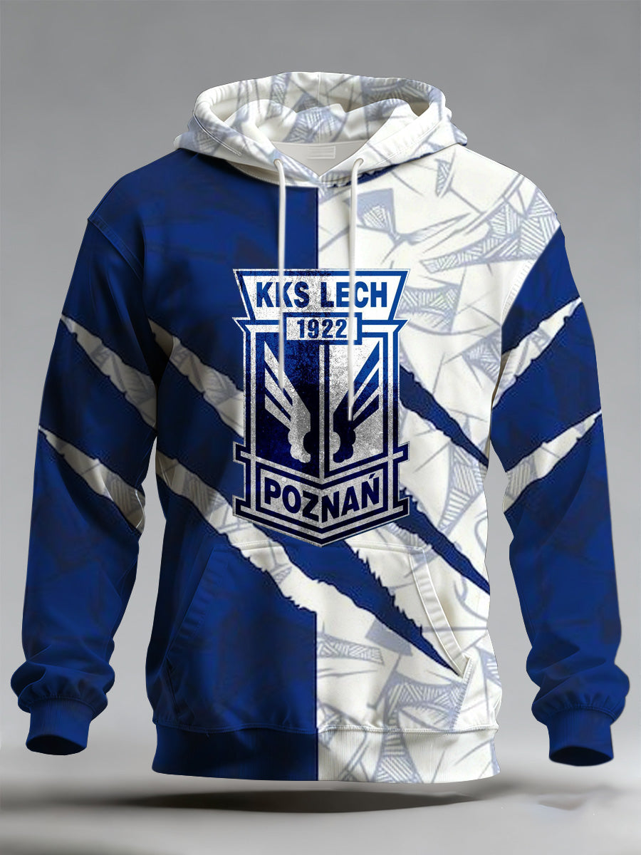 Męska polska bluza z kapturem Lech Poznań