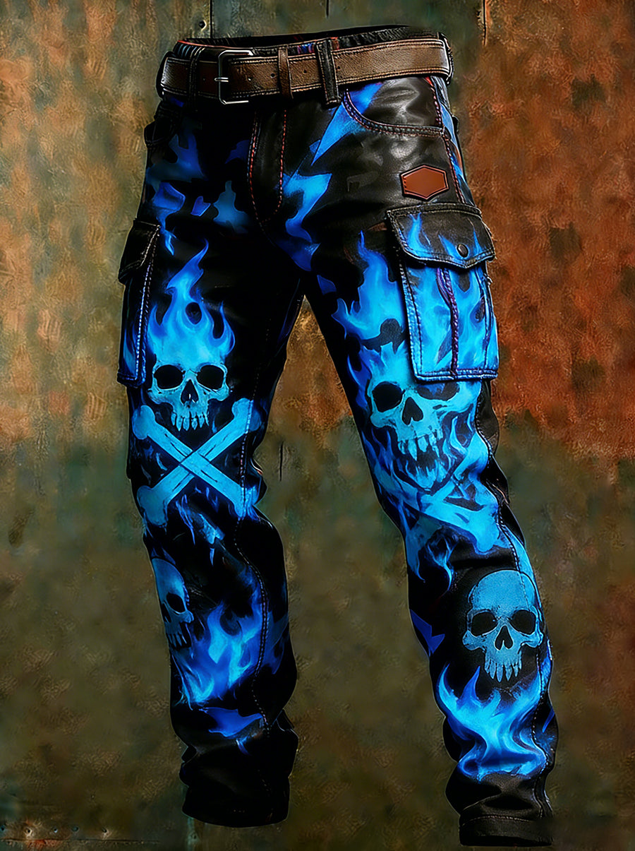 Męskie spodnie robocze retro styl biznesowy na co dzień