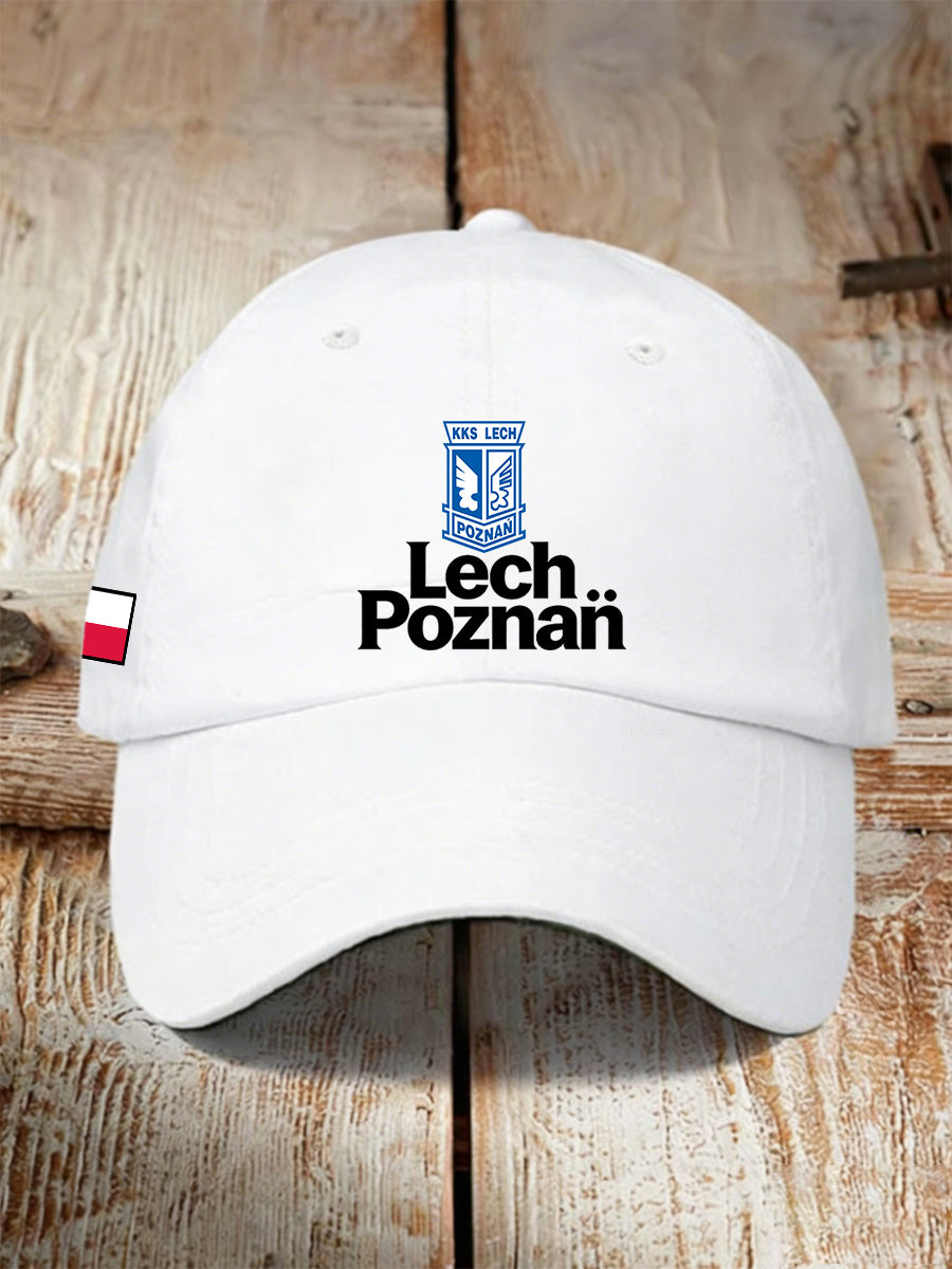 Męska czapka z daszkiem z dopingującym nadrukiem Lech Poznań