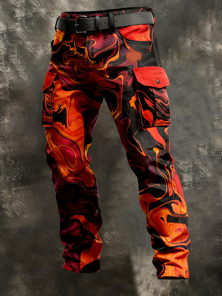 Męskie spodnie robocze retro styl biznesowy na co dzień