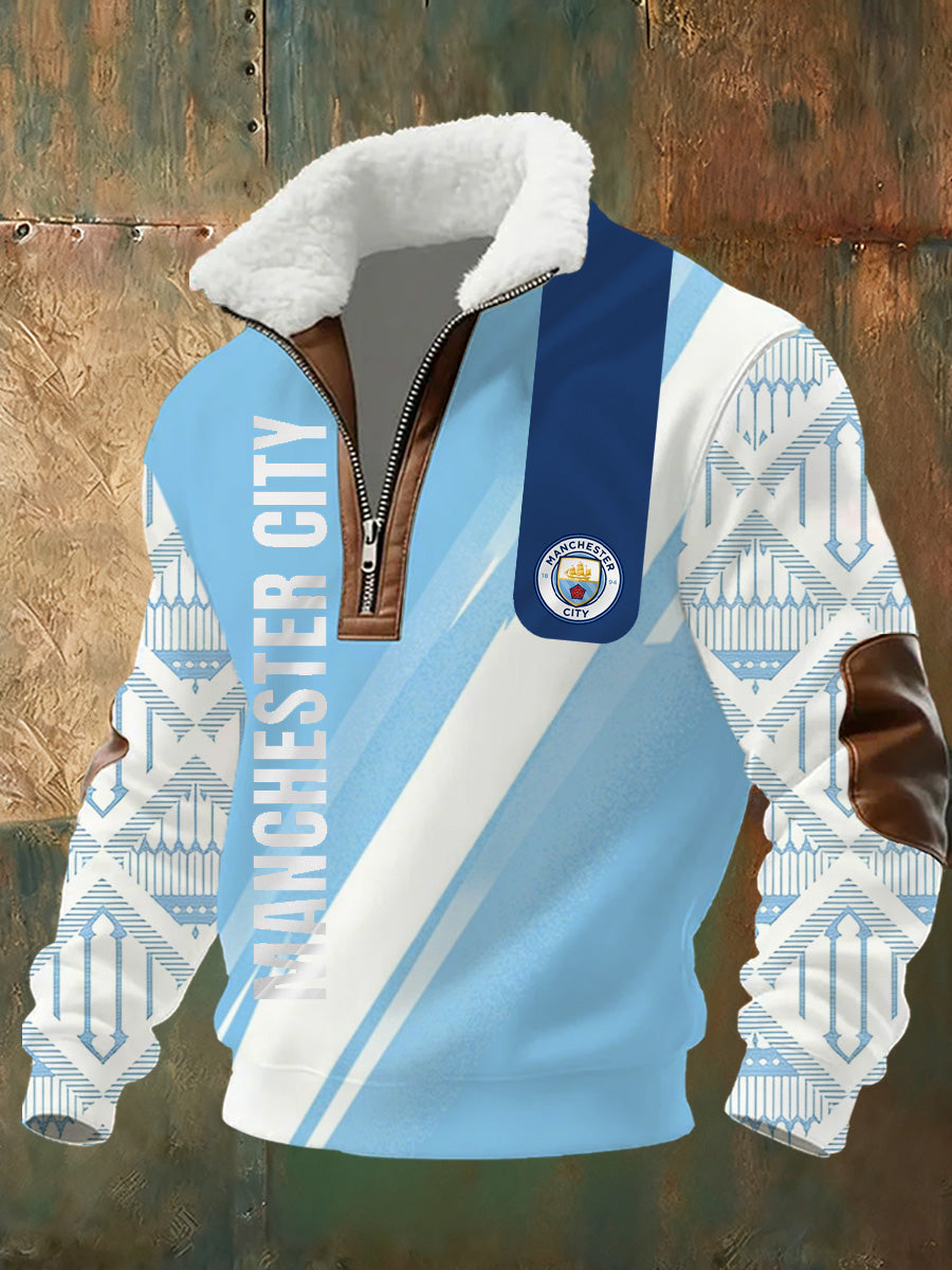 Męska bluza kibica Manchester City Football Club Cheering Print