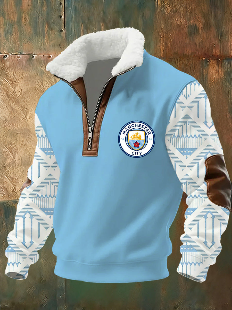 Męska bluza kibica Manchester City Football Club Cheering Print