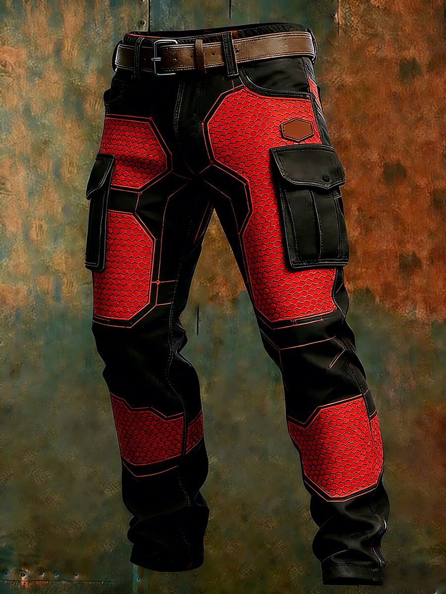 Męskie spodnie robocze retro styl biznesowy na co dzień