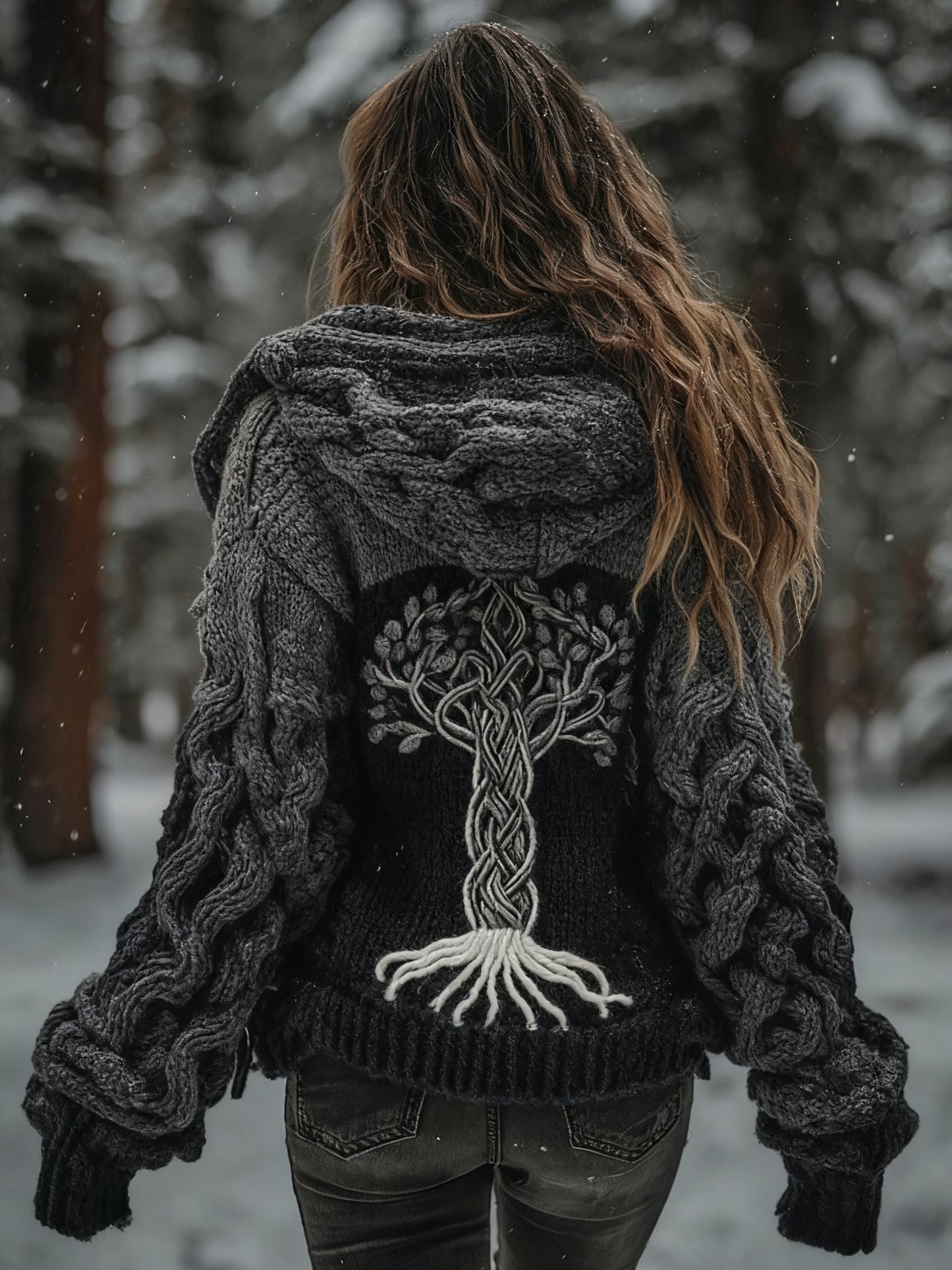 Damska kurtka z dzianiny Viking Tree Of Life Gradient