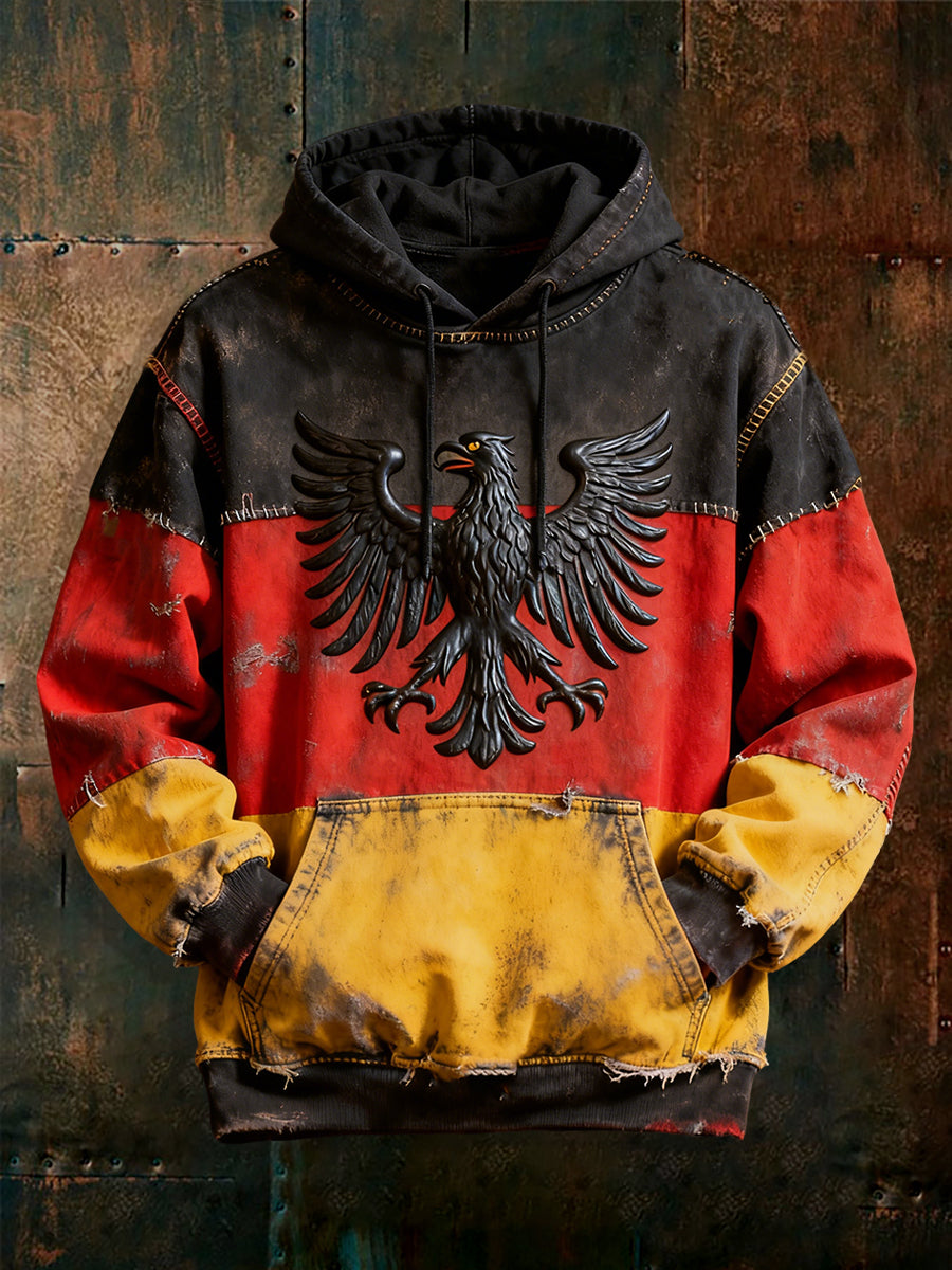 Męska bluza z kapturem w stylu niemieckim