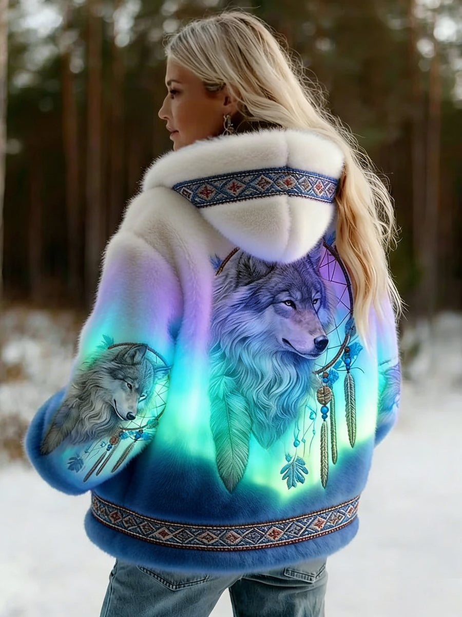 Damska kurtka z flanelowym wzorem Viking w stylu celtyckim w stylu vintage
