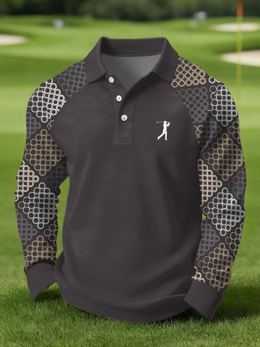 Męska koszulka polo z nadrukiem w stylu vintage