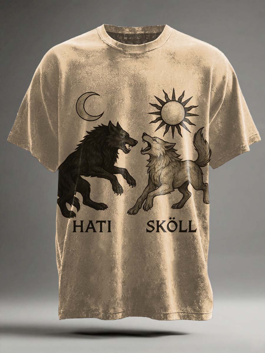 Nordic Mythology z nadrukiem Casual Koszulka z krótkim rękawem