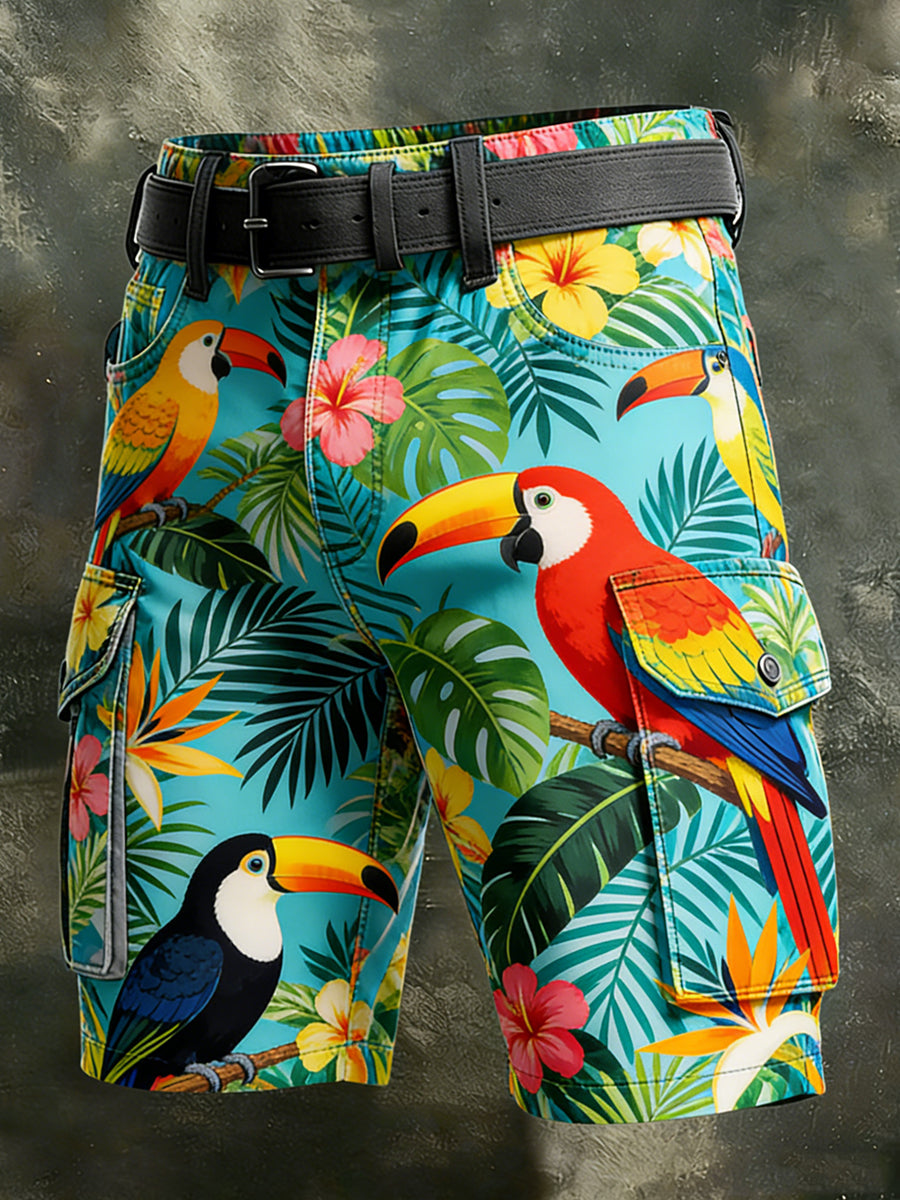 Męskie Retro Wakacje Biznesowe Zwierzę Art Print Casual Spodenki