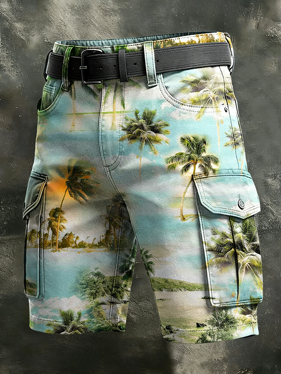 Męskie Retro Wakacje Biznesowe Art Druk Casual Spodenki